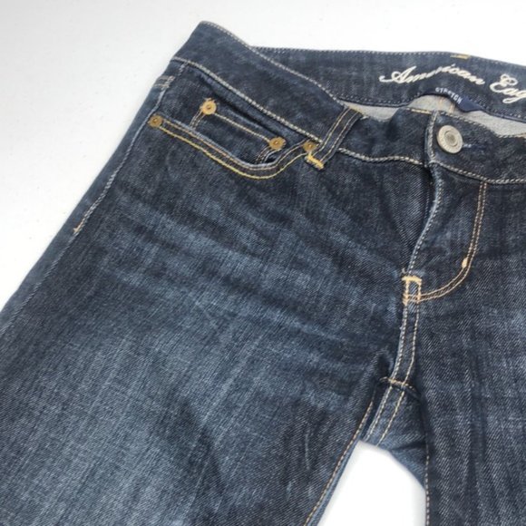 LIKE NEW VINTAGE AMERICAN EAGLE STRAIGHT LEG JEANS 4/27x33 🦅 - Picture 6 of 11